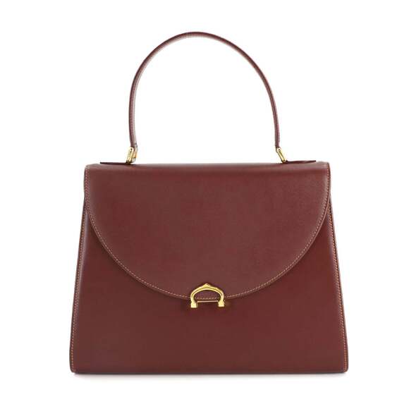 Cartier Must Hand Bag in Bordeaux leather with gold hardware - Picture 1 of 10